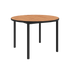 Runder Kirra Dining Table Ø110 aus pulverbeschichtetem Aluminium und Teakholz für den Außenbereich. | Kirra Dining Table Ø110 - Taupe | SACKit