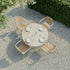 Runder Kirra Dining Table Ø110 in Taupe mit Aluminiumgestell und Teakholzplatte, Outdoor - Esstisch | Kirra Dining Table Ø110 - Noir | SACKit