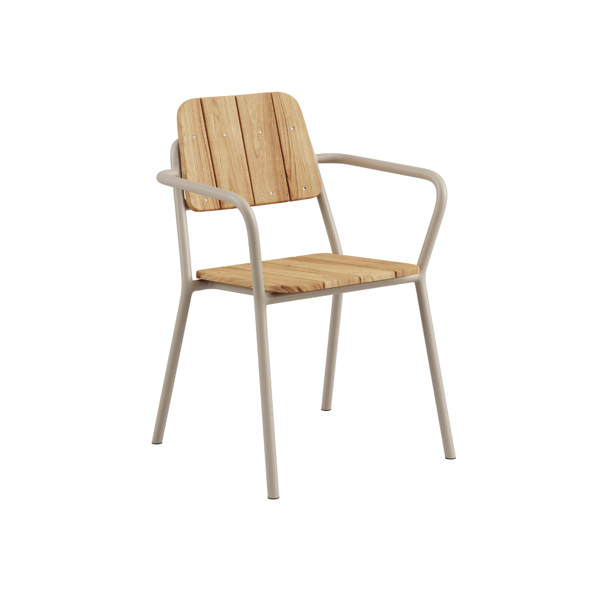 Kirra Patio Chair in taupe mit pulverbeschichtetem Aluminium und FSC - zertifiziertem Teakholz. | Kirra Patio Chair - Taupe | SACKit