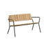 Kirra Patio Bench in Olive mit pulverbeschichtetem Aluminiumgestell und Teakholz - Sitzfläche. | Kirra Patio Bench - Olive | SACKit