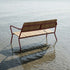 Kirra Patio Bench in Chestnut mit pulverbeschichtetem Aluminiumgestell und Teakholz, outdoor geeignet. | Kirra Patio Bench - Chestnut | SACKit