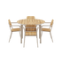 Kirra Dining Table Ø110 mit 4 Kirra Patio Chairs in Taupe, runder Tisch und passende Stühle für draußen | Kirra Dining Table Ø110 & 4 Kirra Patio Chair - Taupe | SACKit