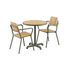Kirra Café Table und 2 Kirra Patio Chairs in Olive aus Aluminium und FSC - zertifiziertem Teakholz. | Kirra Cafe Table & 2 Kirra Patio Chair - Olive | SACKit