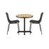 Kirra Café Table Noir mit zwei Patio Chair no. One S2 Stühlen in Olive und Noir, Outdoor - Set. | Kirra Cafe Table Noir & 2 Patio Chair No. One - Patio Chair no. One S1 Noir/ Noir | SACKit