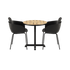 Kirra Café Table Noir mit zwei Patio Chair no. One S2 in Olive und Noir, Outdoor - Set aus Aluminium und Teakholz. | Kirra Cafe Table Noir & 2 Patio Chair No. One - Patio Chair no. One S2 Noir/ Noir | SACKit
