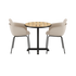 Kirra Café Set mit rundem Noir Tisch und zwei Patio Chair no. One S2 Stühlen in Olive/Noir Farbe. | Kirra Cafe Table Noir & 2 Patio Chair No. One - Patio Chair no. One S2 Taupe/ Noir | SACKit