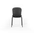 Chair no. One S1 Esszimmerstuhl in Terra Black mit Lederpolsterung und schwarzem Stahlgestell