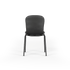 Chair no. One S1 Esszimmerstuhl in Terra Black mit Lederpolsterung und schwarzem Stahlgestell