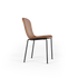 Chair no. One S1 Esszimmerstuhl mit schwarzem Lederpolster und pulverbeschichtetem Stahlrahmen