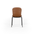 Chair no. One S1 Esszimmerstuhl in Terra Black mit pulverbeschichtetem Stahlrahmen und Lederpolsterung
