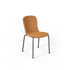 Chair no. One S1 Esszimmerstuhl in Luna Sandstone mit Lederpolster und Stahlgestell