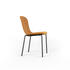 Esszimmerstuhl Chair no. One S1 in Luna Sandstone mit Lederpolsterung und pulverbeschichtetem Stahlrahmen.