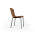 Esszimmerstuhl Chair no. One S1 in Luna Sandstone mit Lederpolster und Stahlgestell