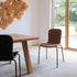 Chair no. One S1 Esszimmerstuhl in Luna Sandstone mit gepolsterter Sitzfläche aus Leder und recyceltem Kunststoffrahmen | Chair no. One S1 - Luna Walnut | SACKit