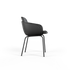 Chair no. One S2 in Terra Black with two - shell design and powder - coated steel frame. | Chair no. One S2 - Terra Black | SACKit