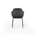 Chair no. One S2 in Terra Black with leather upholstery and powder - coated steel frame. | Chair no. One S2 - Terra Black | SACKit