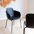 Chair no. One S2 in Terra Black with two - shell design and powder - coated steel frame. | Chair no. One S2 - Terra Black | SACKit