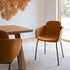 Chair no. One S2 Esszimmerstuhl in Luna Sandstone mit pulverbeschichtetem Stahlrahmen und Lederpolsterung