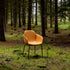 Chair no. One S2 Esszimmerstuhl in Luna Sandstone mit pulverbeschichtetem Stahlrahmen und Lederpolsterung.