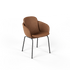 Chair no. One S2 Esszimmerstuhl mit pulverbeschichtetem Stahlrahmen und Luna Walnut Lederpolsterung