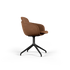 Chair no. One S2 Terra Safari Esszimmerstuhl mit Aluminium-Drehfuß und gepolstertem SPOOR-Lederbezug