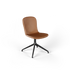 Schwarzer Chair no. One S1 Esszimmerstuhl mit Aluminium - Drehfuß und Terra Safari Polsterung ohne Rückholfunktion | Chair no. One S1 Black Swivel - Terra Safari Ohne Rückholfunktion | SACKit