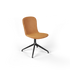 Chair no. One S1 in Luna Sandstone mit Aluminium - Drehfuß ohne Rückholfunktion, moderner Esszimmerstuhl | Chair no. One S1 Black Swivel - Luna Sandstone Ohne Rückholfunktion | SACKit