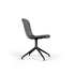 Schwarzer Chair no. One S1 Esszimmerstuhl mit Aluminium - Drehfuß und gepolsterter Sitzfläche aus Leder | Chair no. One S1 Black Swivel - Terra Black Mit Rückholfunktion | SACKit