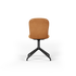 Esszimmerstuhl Chair no. One S1 in Luna Sandstone mit Aluminium - Drehfuß und gepolstertem Sitz aus Leder | Chair no. One S1 Black Swivel - Luna Sandstone Mit Rückholfunktion | SACKit
