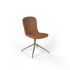 Chair no. One S1 Polished Swivel in Luna Walnut with polished aluminum swivel base, indoor dining chair | Chair no. One S1 Polished Swivel - Luna Walnut Ohne Rückholfunktion | SACKit