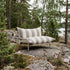 Mollis Lounge Chair in Renesse Taupe mit pulverbeschichtetem Aluminiumrahmen und eco - zertifiziertem Textil für den Außenbereich. | Mollis Lounge Chair - Renesse Taupe | SACKit