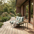 Mollis Lounge Chair in Renesse Olive mit pulverbeschichtetem Aluminiumrahmen und eco - zertifiziertem Textil für den Außenbereich. | Mollis Lounge Chair - Renesse Olive | SACKit