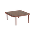 Mollis Coffee Table aus pulverbeschichtetem Aluminium mit getöntem Glas in Chestnut, quadratisch, kompakt. | Mollis Coffee Table - Chestnut | SACKit