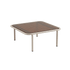 Kompakter Mollis Coffee Table in Taupe mit pulverbeschichtetem Aluminiumrahmen und getöntem Glas, quadratisch. | Mollis Coffee Table - Taupe | SACKit