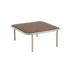 Kompakter Mollis Coffee Table in Taupe mit pulverbeschichtetem Aluminiumrahmen und getöntem Glas, quadratisch. | Mollis Coffee Table - Taupe | SACKit