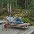 Mollis Side Table Ø50 in Chestnut mit pulverbeschichtetem Aluminiumrahmen und getöntem Glas, Outdoor - Design. | Mollis Side Table Ø50 - Chestnut | SACKit