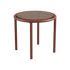 Runder Mollis Side Table Ø50 in Chestnut mit pulverbeschichtetem Aluminiumrahmen und getöntem Glas, Outdoor - Tisch. | Mollis Side Table Ø50 - Chestnut | SACKit