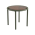 Runder Mollis Side Table Ø50 in Olive mit pulverbeschichtetem Aluminiumrahmen und getöntem Glas, Outdoor - Tisch | Mollis Side Table Ø50 - Olive | SACKit