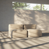 Soft Sofa Indoor 2 - Sitzer in Teddy Brown Stoff mit weicher, bonelloser Form und modularer Bauweise | Soft Sofa Indoor - 2 Seater - Teddy Beige | SACKit
