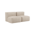 Soft Sofa Indoor 2-Sitzer in Corduroy Beige mit weichem Stoffbezug und moderner Form