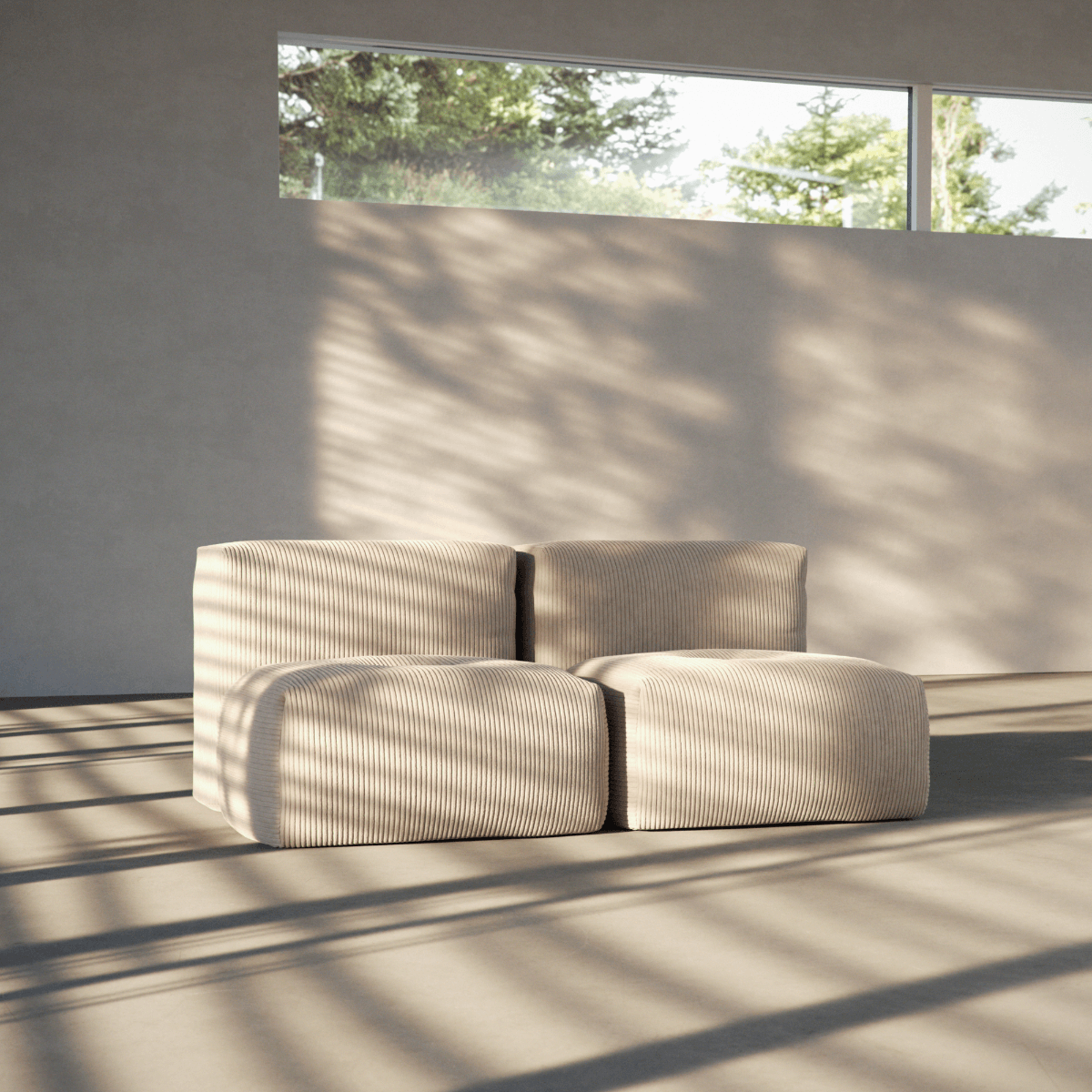 Soft Sofa Indoor - 2 Seater | Soft Sofa Indoor - 2 Seater - Corduroy Beige | SACKit