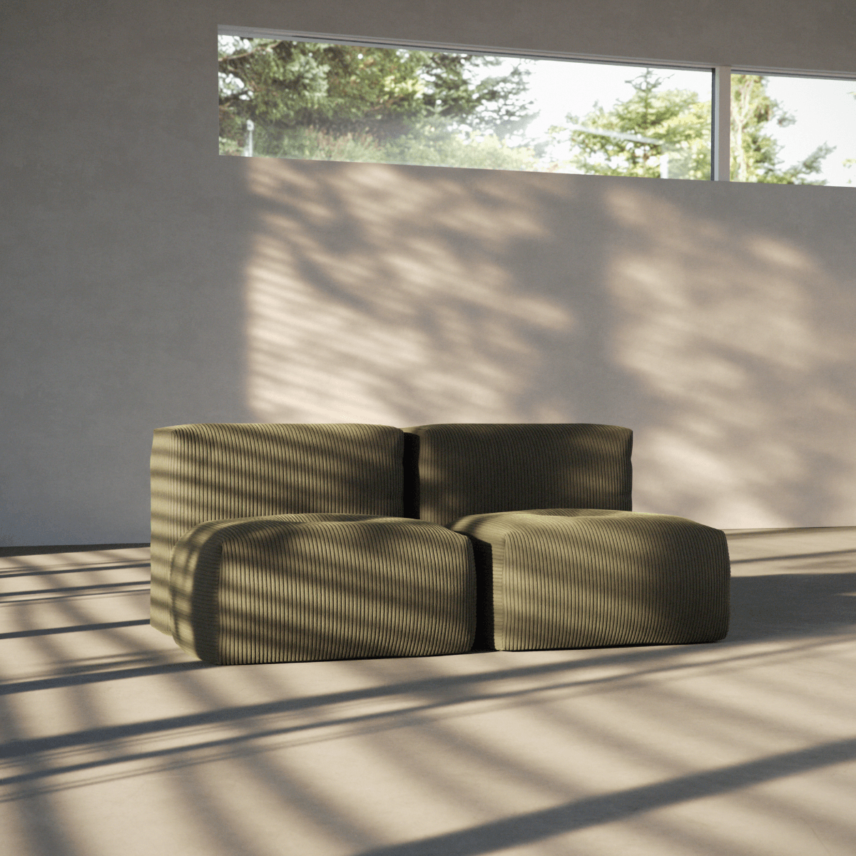 Soft Sofa Indoor - 2 Seater | Soft Sofa Indoor - 2 Seater - Corduroy Olive | SACKit