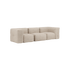 Soft Sofa Indoor 3 - Sitzer ohne Hocker in beige Corduroy mit weicher Polsterung und rutschfester Unterseite | Soft Sofa Indoor - 3 Seater - Corduroy Beige Ohne Hocker | SACKit