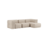 Soft Sofa Indoor 3 - Sitzer mit Corduroy Beige Bezug und passendem Hocker, modernes Design ohne Gestell. | Soft Sofa Indoor - 3 Seater - Corduroy Beige Mit Hocker | SACKit