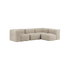 Soft Sofa Indoor 4-Sitzer Ecksofa in Teddy Beige Stoff mit modularer Bauweise und weicher Polsterung