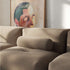 Soft Sofa Indoor 4-Sitzer Ecksofa mit Teddy Beige Stoffbezug, weiche Polsterung, modernes Design