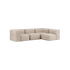 Soft Sofa Indoor 4-Sitzer Ecksofa in Corduroy Beige mit modularer Bauweise und weichem Stoffbezug