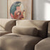 Soft Sofa Indoor 5-Sitzer Ecksofa mit Teddy Beige Stoffbezug und modularer Bauweise