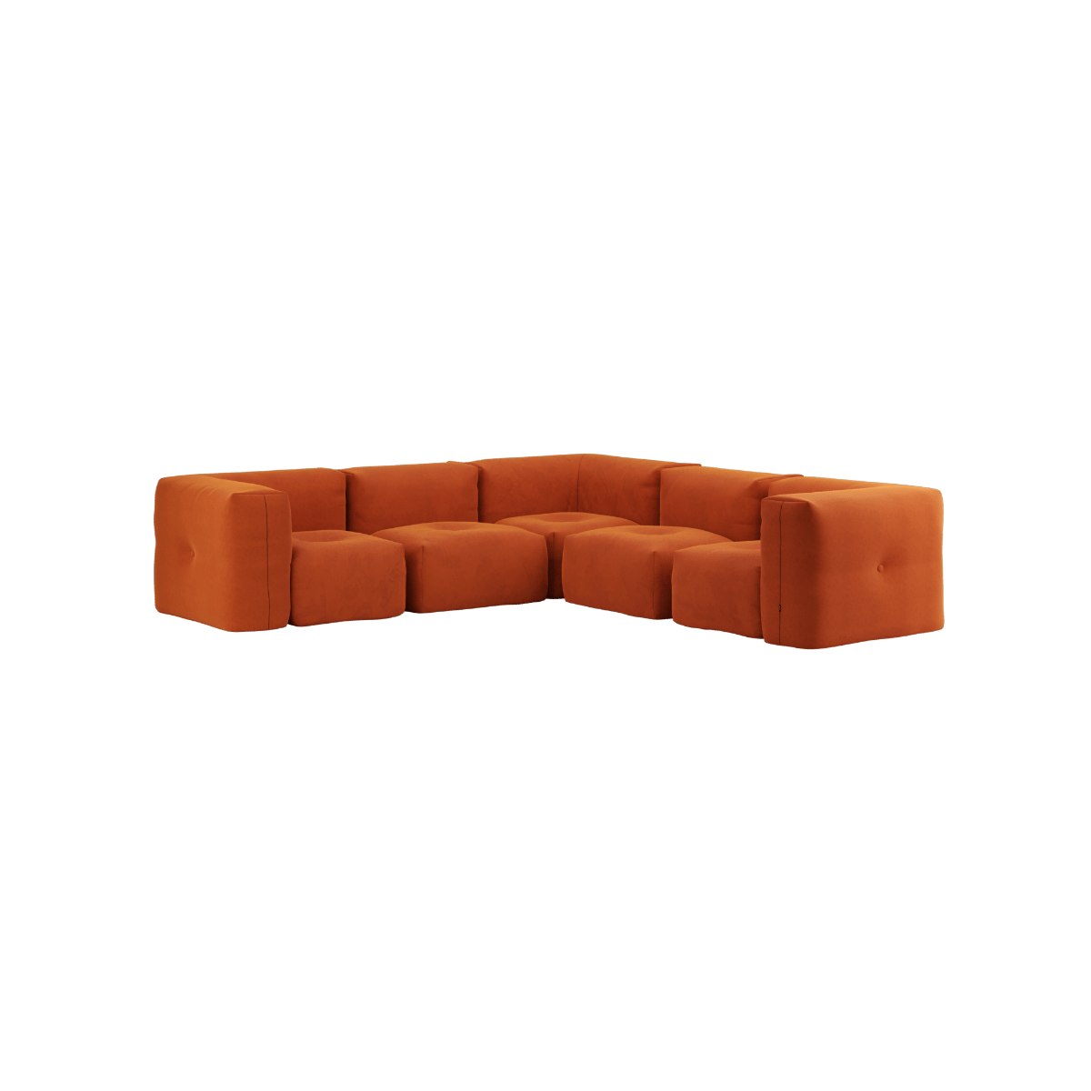 Soft Sofa Indoor - 5 Seater Corner Sofa | Soft Sofa Indoor - 5 Seater Corner Sofa - Orange Jaquard | SACKit