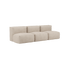 Soft Sofa Indoor 3-Sitzer ohne Hocker in Corduroy Beige mit modularer Bauweise und weichem Stoffbezug